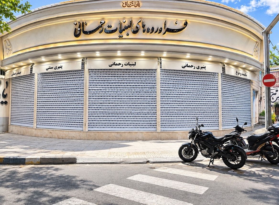نصب پنج دهنه کرکره برقی لبنیاتی